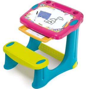 SMOBY BIURKO DLA DZIECI Z TABLICĄ RÓŻOWE 420219