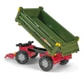 ROLLY TOYS PRZYCZEPA WYWROTKA DO TRAKTORA MULTI TRAILER DWUOSIOWA ZIELONA 125005