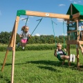 Backyard Discovery Buckley Hill drewniany plac zabaw 5w1 wykonany z drewna cedrowego