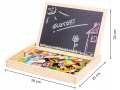 ECOTOYS DREWNIANA TABLICA EDUKACYJNA MAGNETYCZNA KREDOWA HM3011271