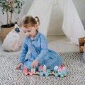 TREFL ZABAWKA DREWNIANA PASTELOVE WAGONIKI 61341