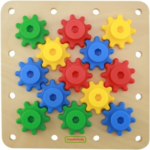 MASTERKIDZ DREWNIANA TABLICA KOŁA ZĘBATE MK06158