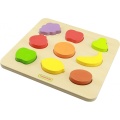 MASTERKIDZ DREWNIANA TABLICA SORTER KSZTAŁTÓW KOLOROWE OWOCE MK00620