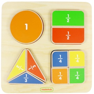 MASTERKIDZ MATEMATYCZNA TABLICZKA EDUKACYJNA DZIELENIE UŁAMKI MK00545 