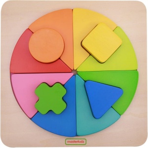 MASTERKIDZ TABLICA UKŁADANKA GEOMETRYCZNA PUZZLE MK00569