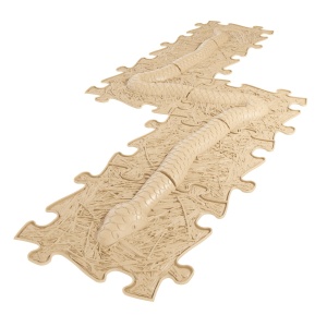 WOOPIE MATA SENSORYCZNA ORTOPEDYCZNA PUZZLE WĄŻ BEŻOWY 6EL. 41441