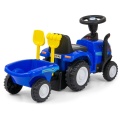 MILLY MALLY JEŹDZIK TRAKTOR Z PRZYCZEPKĄ NEW HOLLAND T7 NIEBIESKI