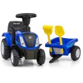 MILLY MALLY JEŹDZIK TRAKTOR Z PRZYCZEPKĄ NEW HOLLAND T7 NIEBIESKI
