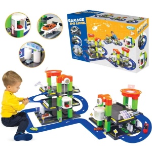 MOCHTOYS MEGA GARAŻ 2+3 POZIOMY + ZNAKI + AUTKO 12013 