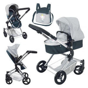 WOOPIE ROYAL WÓZEK DLA LALEK 3w1 SPACERÓWKA GONDOLA TORBA 31392