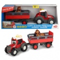 DICKIE ABC TRAKTOR MASSEY FERGUSON Z PRZYCZEPKĄ I KONIEM 411500
