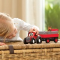 DICKIE ABC TRAKTOR MASSEY FERGUSON Z PRZYCZEPKĄ I KONIEM 411500