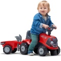 FALK JEŹDZIK TRAKTOREK BABY CAHE IH CZERWONY Z PRZYCZEPKĄ + AKCESORIA 238C
