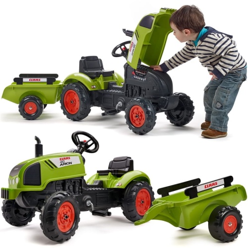 FALK TRAKTOR NA PEDAŁY Z PRZYCZEPĄ CLAAS 410 Z PRZYCZEPĄ 2-5 LAT 2041C