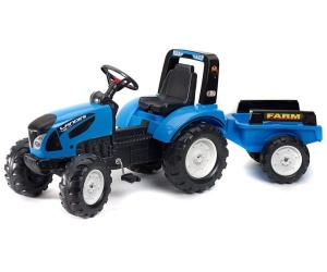 FALK TRAKTOR NA PEDAŁY Z PRZYCZEPĄ LANDINI NIEBIESKI 3-7 LAT 3010AB 