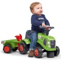 FALK BABY JEŹDZIK TRAKTOREK CLAAS ZIELONY Z PRZYCZEPKĄ OD 12 M-CY 212C