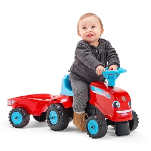 FALK BABY JEŹDZIK TRAKTOREK GO CZERWONY Z PRZYCZEPKĄ OD 12 M-CY 200B