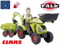 FALK DUŻY TRAKTOR NA PEDAŁY Z PRZYCZEPĄ, ŁYŻKĄ I ŁADOWARKĄ CLAAS AXOS 3-7 LAT 1010W
