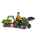 FALK DUŻY TRAKTOR NA PEDAŁY Z PRZYCZEPĄ, ŁYŻKĄ I ŁADOWARKĄ CLAAS AXOS 3-7 LAT 1010W