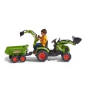 FALK DUŻY TRAKTOR NA PEDAŁY Z PRZYCZEPĄ, ŁYŻKĄ I ŁADOWARKĄ CLAAS AXOS 3-7 LAT 1010W