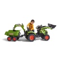 FALK DUŻY TRAKTOR NA PEDAŁY Z PRZYCZEPĄ, ŁYŻKĄ I ŁADOWARKĄ CLAAS AXOS 3-7 LAT 1010W