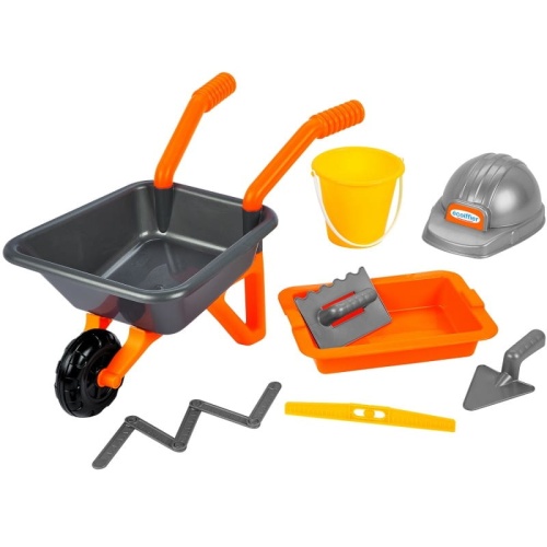 ECOIFFIER ZESTAW BUDOWNICZEGO TACZKA Z AKCESORIAMI 496
