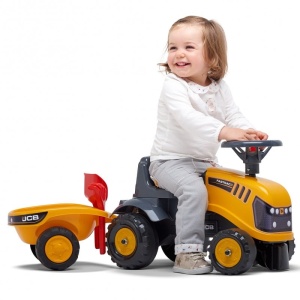 FALK BABY JEŹDZIK TRAKTOREK JCB Z PRZYCZEPKĄ OD 12 M-CY 215C