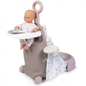 SMOBY BABY NURSE WIELOFUNKCYJNA WALIZKA OPIEKUNKI ŁÓŻECZKO KRZESEŁKO DLA LALKI 220374