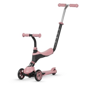 QPLAY HULAJNOGA JEŹDZIK Z PCHACZEM 3w1 SEMA PINK