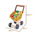 SKLEP SUPERMARKET DLA DZIECI Z WÓZKIEM KASĄ I AKCESORIAMI