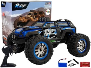 Niebieski samochód rajdowy off-road RC 4x4 1:18, 35 km/h