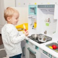 ECOTOYS DREWNIANA KUCHNIA DLA DZIECI Z PRALKĄ I AKCESORIAMI 7258