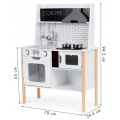 ECOTOYS DREWNIANA KUCHNIA DLA DZIECI ŚWIATŁO DŹWIĘK PLK537
