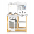 ECOTOYS DREWNIANA KUCHNIA DO ZABAWY Z AKCESORIAMI BIAŁA TK040A