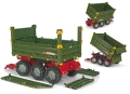 ROLLY TOYS PRZYCZEPA WYWROTKA DO TRAKTORA MULTI TRAILER TRZYOSIOWA ZIELONA 125012