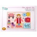 ADAM TOYS DREWNIANA TABLICA MOTORYCZNA DZIEWCZYNKA N2036