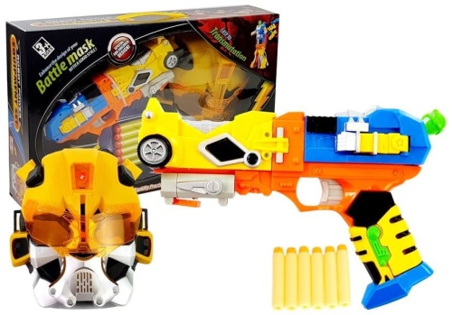 Pistolet na Strzałki Piankowe  Robot 2w1 + Maska