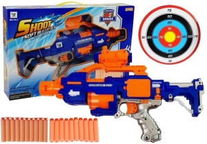 Karabin na piankowe pociski 45 cm z tarczą i 20 strzałkami