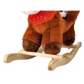 ADAM TOYS BRĄZOWY KONIK NA BIEGUNACH Z FOTELIKIEM OD 10 M-CY