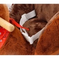ADAM TOYS BRĄZOWY KONIK NA BIEGUNACH Z FOTELIKIEM OD 10 M-CY