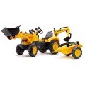 FALK TRAKTOR NA PEDAŁY Z PRZYCZEPĄ ŁYŻKĄ I ŁADOWARKĄ KOMATSU 3-7 LAT 2086Y