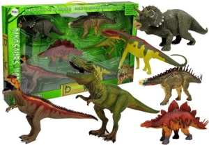 ZESTAW DINOZAURÓW DUŻE FIGURKI 6 SZTUK STEGOZAUR