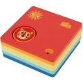 Tooky Toy Edukacyjne Pudełko Sorter Puzzle Liczydło Nauka Kolorów Ułamków 6w1 od 2 lat