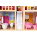 ECOTOYS DREWNIANY DOMEK DLA LALEK REZYDENCJA MALINOWA 8209