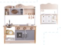 LULILO KUCHNIA DREWNIANA MDF DLA DZIECI KUKETO 85 CM Z AKCESORIAMI