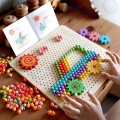 TOOKY TOY Mozaika Montessori Układanka z Pinezkami Wpinaczka 88 el.