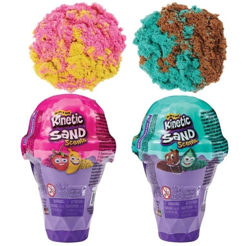 KINETIC SAND PIASEK KINETYCZNY POJEMNIK NA LODY RÓŻOWY + MIĘTOWY 6058757