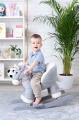 ADAM TOYS KONIK  NA BIEGUNACH Z FOTELIKIEM I KOŁAMI SZARYOD 10 M-CY  GS6063W