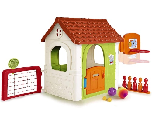 FEBER DOMEK OGRODOWY 6 W 1 PLAC ZABAW Z GRAMI 13048