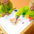 MASTERKIDZ Rama Sensoryczna - Panel LED + Przezroczysta Taca Do Malowania